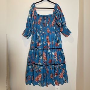 eShakti Wayward Fancies Size 1X Maxi Floral Dress
